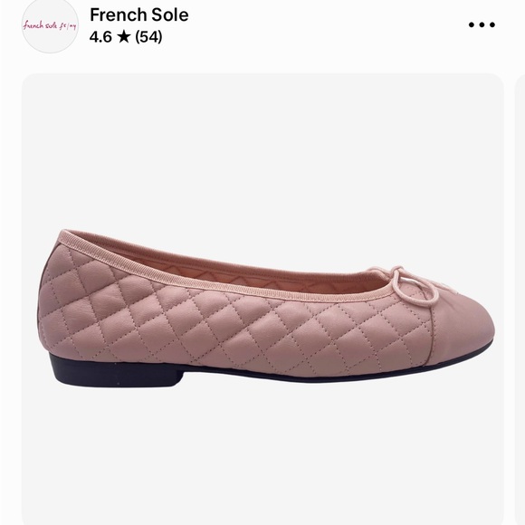 French Sole Shoes - 🌸French Sole Blush Quilted Leather Ballet Flat